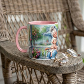 Mug Mère-grand Petite-fille Véranda Étreinte