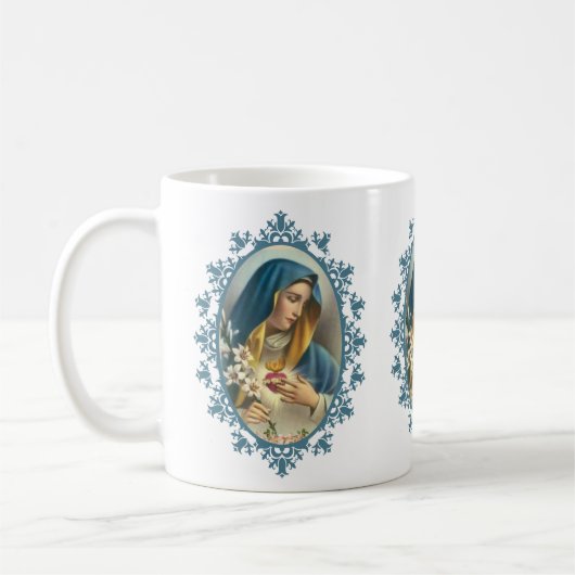Mug Mère impeccable douleureuse Mary de Vierge de (Gauche)