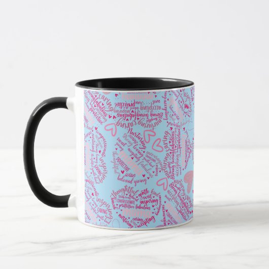 Mug Mère jours coeur 01.Rose Lblue BG (Gauche)