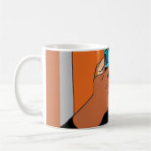 Mug Mère Mains mobiles Cyan Orange Noir (Gauche)
