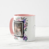 Mug Mère maman aquarelle Floral Photo (Devant gauche)