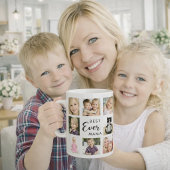 Mug Mère maman collage photo blanc noir