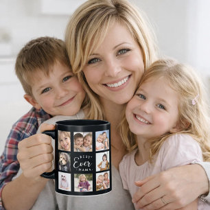 Mug Mère maman collage photo noir blanc
