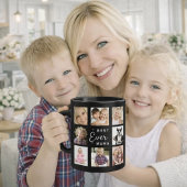 Mug Mère maman collage photo noir blanc