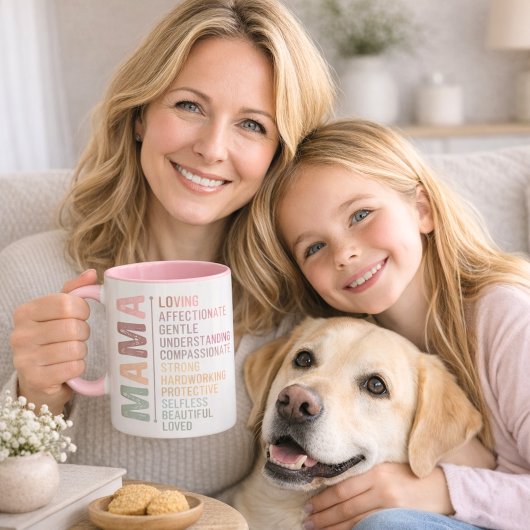 Mug Mère maman mot art amour rose