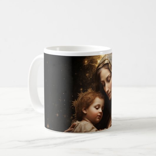 Mug Mère Marie avec Bébé Jésus version 3 (Devant gauche)