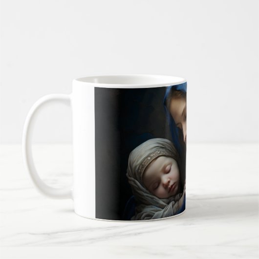 Mug Mère Marie avec Bébé Jésus version 5 (Gauche)