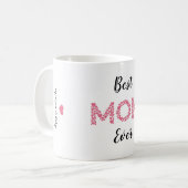 Mug Mère | Meilleure maman Jamais Coeurs roses Personn (Devant gauche)
