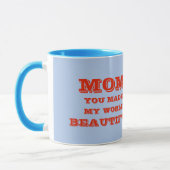 MUG MÈRE, MÈRE, LES FEMMES AIMENT LE CADEAU D'ANNIVERS (Gauche)