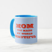 MUG MÈRE, MÈRE, LES FEMMES AIMENT LE CADEAU D'ANNIVERS (Devant gauche)