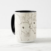 Mug Mère mignonne lapin lapin lapin (Devant gauche)