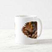 Mug Mère Orangoutane tenant deux bébés (Devant droit)