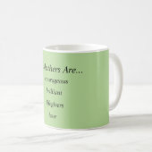 Mug Mère pâle - vert/blanc (Devant droit)