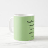 Mug Mère pâle - vert/blanc (Devant gauche)