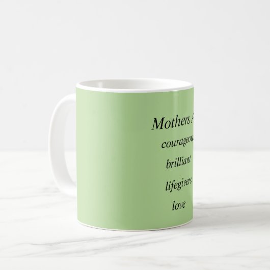 Mug Mère pâle - vert/blanc (Devant gauche)
