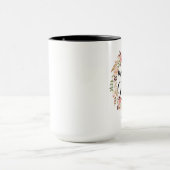 Mug Mère personnalisée de la couronne florale de la ch (Centre)