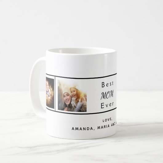 Mug Mère photo blanc noir (Devant gauche)