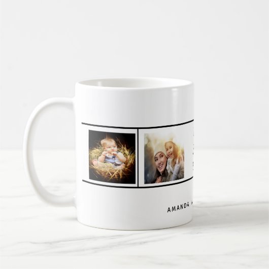 Mug Mère photo blanc noir (Gauche)