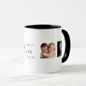 Mug Mère photo collage blanc noir (Devant droit)