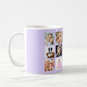 Mug Mère photo collage lavande violet (Gauche)