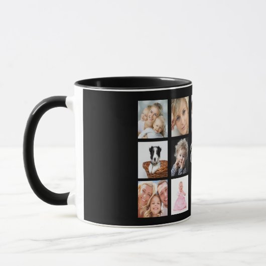 Mug Mère photo collage noir blanc (Gauche)