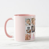 Mug Mère photo collage pêche rose (Gauche)