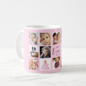 Mug Mère photo collage rose (Devant gauche)