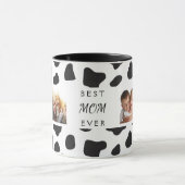 Mug Mère photo collage vache noir blanc (Centre)