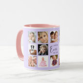 Mug Mère photo collage violet (Devant gauche)