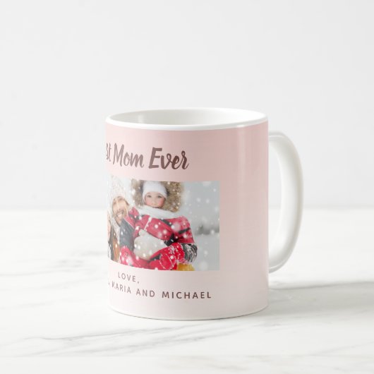 Mug Mère photo rose pâle (Devant droit)