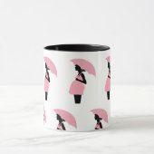 Mug Mère radiante attendue : Parapluie rose (Centre)