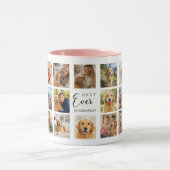 Mug Mère retriever doré maman photo collage rose (Centre)