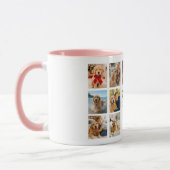 Mug Mère retriever doré maman photo collage rose (Gauche)