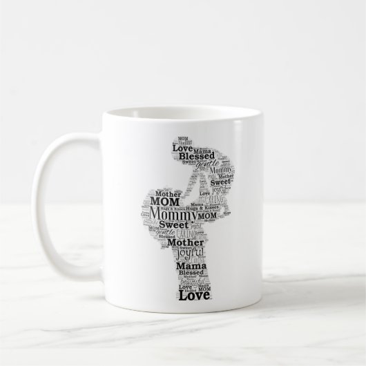 Mug Mère Word Art (Gauche)