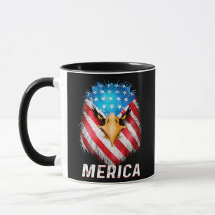 Mug Merica Aigle 4 Juillet Patriotique drôle USA