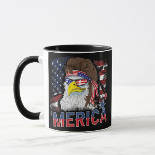 Mug Merica Bald Eagle Mullet 4 juillet Américain