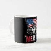 Mug Merica Bigfoot Drapeau américain 4 juillet patriot (Devant gauche)