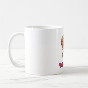 Mug Merica Chien avec USA Drapeau Lunettes de soleil A