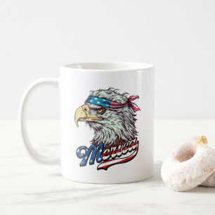 Mug Merica États-Unis drapeau américain Aigle chauve P