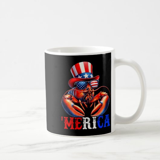 Mug Merica Lobster Patriotic 4th Of July Funny Kids Me (Droite)