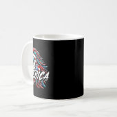 Mug Merica Mullet Eagle Drôle 4 juillet (Devant gauche)