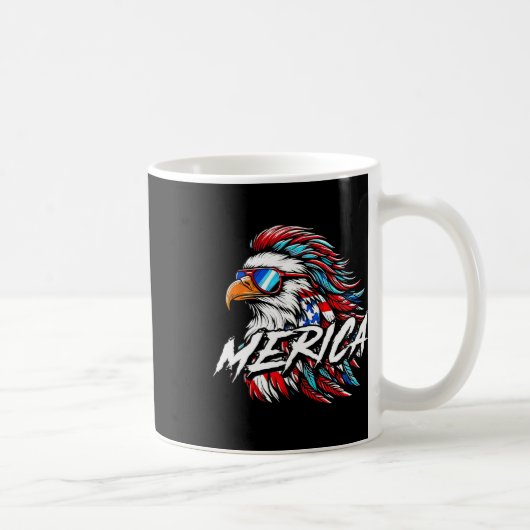 Mug Merica Mullet Eagle Drôle 4 juillet (Droite)