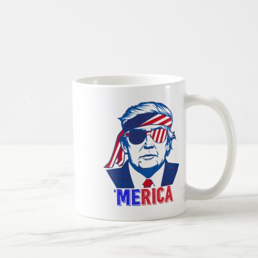 Mug Merica Trump 4 juillet heureux Trump Drapeau améri (Droite)