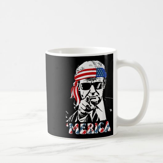 Mug Merica Trump 4 juillet heureux Trump Drapeau améri (Droite)