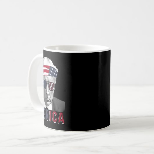 Mug Merica Trump 4 juillet heureux Trump Drapeau améri (Devant gauche)