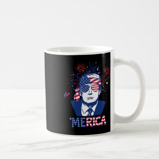Mug Merica Trump 4 juillet heureux Trump Drapeau améri (Droite)