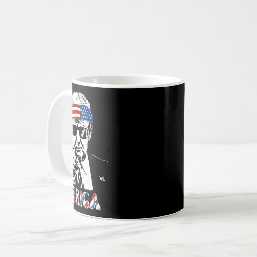 Mug Merica Trump 4 juillet heureux Trump Drapeau améri (Devant gauche)