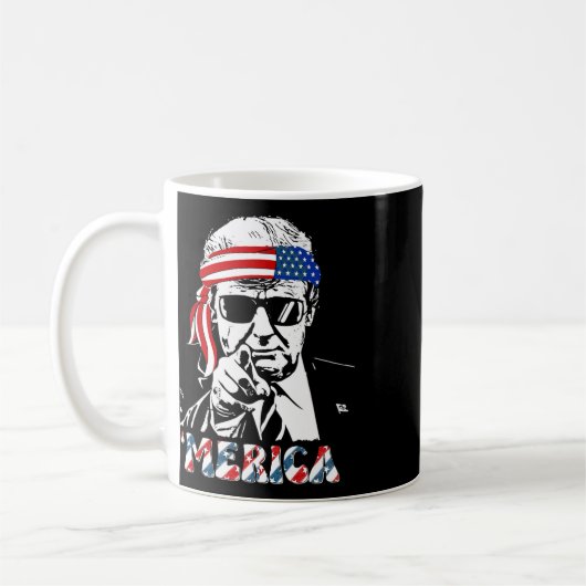 Mug Merica Trump 4 juillet heureux Trump Drapeau améri (Gauche)