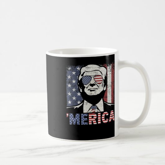 Mug Merica Trump 4 juillet heureux Trump Drapeau améri (Droite)