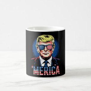 Mug Merica Trump 4 juillet US Vintage Rétro